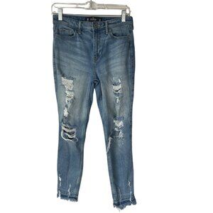 Hollister Jeans High Rise Super Skinny Crop Womens Size 3 Vintage Stretch